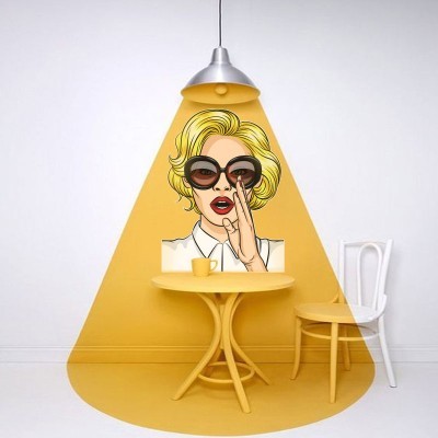 Houseart Blonde woman, Κόμικς, Αυτοκόλλητα τοίχου, 75 x 100 εκ.