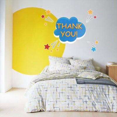 Houseart Thank you, Κόμικς, Αυτοκόλλητα τοίχου, 100 x 75 εκ.