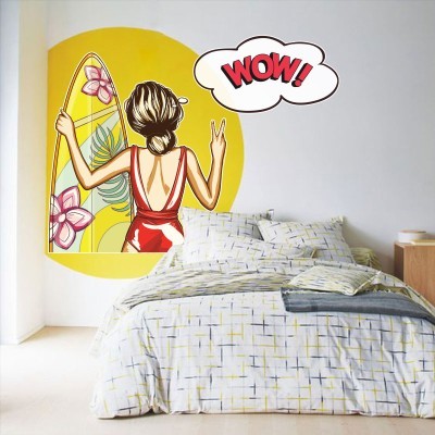 Houseart Wow Surf!, Κόμικς, Αυτοκόλλητα τοίχου, 100 x 75 εκ.