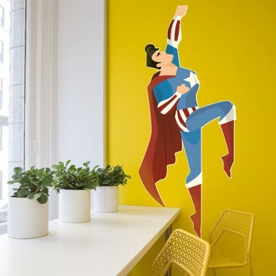 Σούπερ ήρωας στον αέρα Κόμικς Αυτοκόλλητα τοίχου 143 x 60 cm (39879)