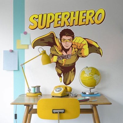 SuperHero Κόμικς Αυτοκόλλητα τοίχου 70 x 70 cm (39814)