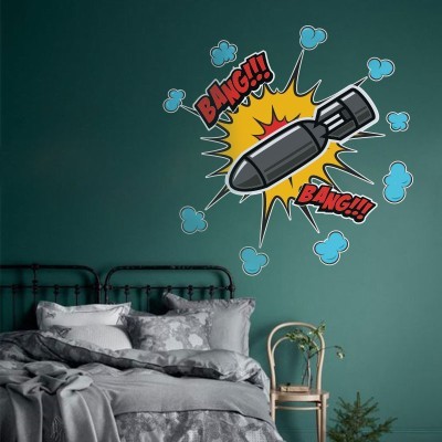 Houseart Bang bang, Κόμικς, Αυτοκόλλητα τοίχου, 70 x 70 εκ.
