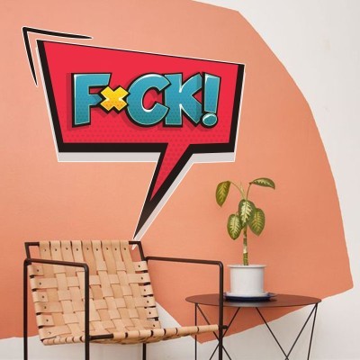 F*ck, Κόμικς, Αυτοκόλλητα τοίχου, 70 x 70 εκ.