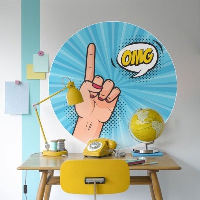 OMG-2 Κόμικς Αυτοκόλλητα τοίχου 70 x 70 cm (39899)