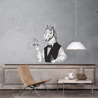 Άλογο Hipster, Κόμικς, Αυτοκόλλητα τοίχου, 42 x 50 εκ.