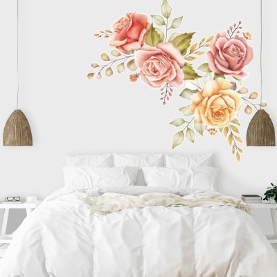 Roses, Δέντρα - Λουλούδια, Αυτοκόλλητα τοίχου, 55 x 55 εκ.