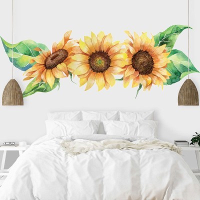 Houseart Ηλιανθοί, Δέντρα - Λουλούδια, Αυτοκόλλητα τοίχου, 70 x 26 εκ.