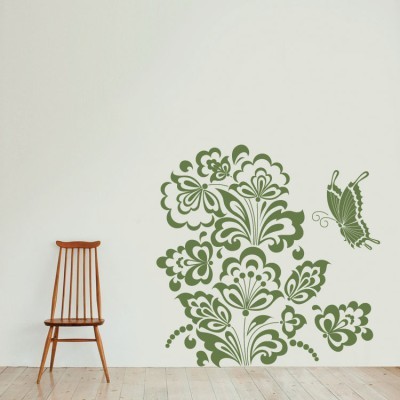 Μοτίβο Φύση, Δέντρα - Λουλούδια, Αυτοκόλλητα τοίχου, 60 x 60 εκ.