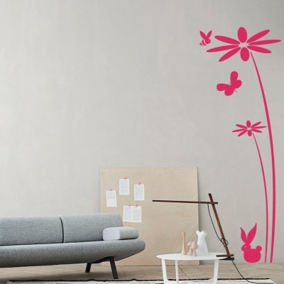 Μαργαρίτες Λουλούδι Δέντρα – Λουλούδια Αυτοκόλλητα τοίχου 100 x 35 cm (8757)