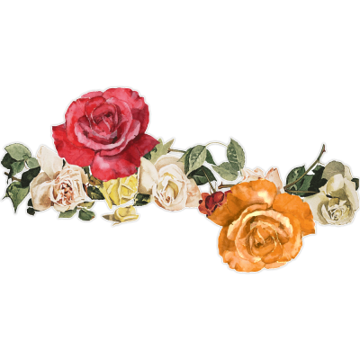 Vintage Roses, Δέντρα – Λουλούδια, Αυτοκόλλητα τοίχου, 90 x 22 εκ. (54530)