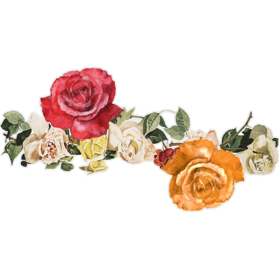 Vintage Roses, Δέντρα - Λουλούδια, Αυτοκόλλητα τοίχου, 90 x 45 εκ.