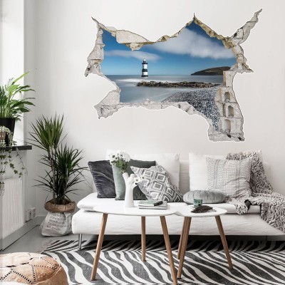 Διακόσμηση παιδικού δωματίου House Art - ΣΗΜΑΝΤΙΚΟ: Σε περίπτωση διαφοράς τιμής από το κατάστημα ισχύει παντα και μόνο η τιμή του καταστήματος Φάρος μέσα στη θάλασσα, 3D - Τρισδιάστατα, Αυτοκόλλητα