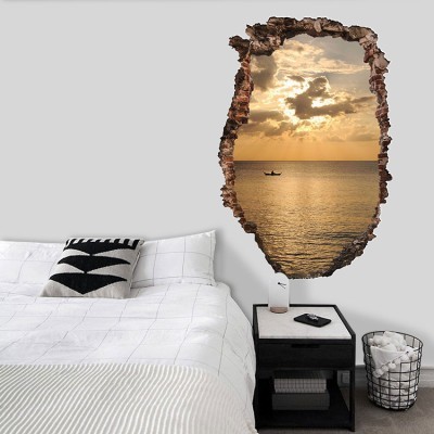 Διακόσμηση παιδικού δωματίου House Art - ΣΗΜΑΝΤΙΚΟ: Σε περίπτωση διαφοράς τιμής από το κατάστημα ισχύει παντα και μόνο η τιμή του καταστήματος Βαρκούλα στον Ωκεανό, 3D - Τρισδιάστατα, Αυτοκόλλητα το