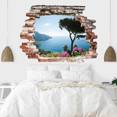 Houseart Όμορφο αξιοθέατο, 3D - Τρισδιάστατα, Αυτοκόλλητα τοίχου, 80 x 60 εκ.