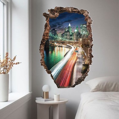 Houseart - ΣΗΜΑΝΤΙΚΟ: Σε περίπτωση διαφοράς τιμής από το κατάστημα ισχύει παντα και μόνο η τιμή του καταστήματος Δρόμος, 3D - Τρισδιάστατα, Αυτοκόλλητα τοίχου, 80 x 119