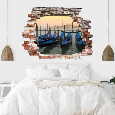 Houseart - ΣΗΜΑΝΤΙΚΟ: Σε περίπτωση διαφοράς τιμής από το κατάστημα ισχύει παντα και μόνο η τιμή του καταστήματος Γόνδολες, 3D - Τρισδιάστατα, Αυτοκόλλητα τοίχου, 70 x 5