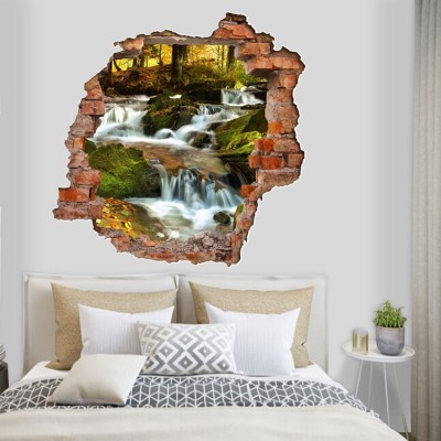 Ρυάκι στο δάσος, 3D - Τρισδιάστατα, Αυτοκόλλητα τοίχου,