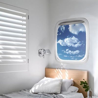 Μπλε ουρανός με σύννεφα, 3D - Τρισδιάστατα, Αυτοκόλλητα