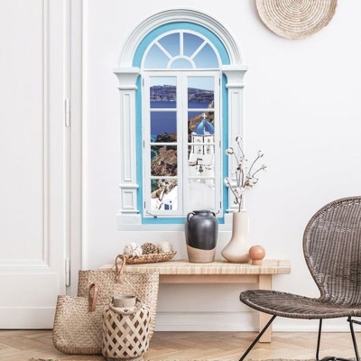 Houseart - ΣΗΜΑΝΤΙΚΟ: Σε περίπτωση διαφοράς τιμής από το κατάστημα ισχύει παντα και μόνο η τιμή του καταστήματος Εκκλησία σε νησάκι, 3D - Τρισδιάστατα, Αυτοκόλλητα τοίχ