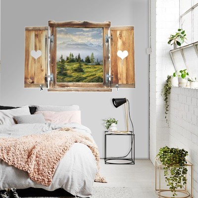 Διακόσμηση παιδικού δωματίου House Art - ΣΗΜΑΝΤΙΚΟ: Σε περίπτωση διαφοράς τιμής από το κατάστημα ισχύει παντα και μόνο η τιμή του καταστήματος Έλατα και χιονισμένα βουνά, 3D - Τρισδιάστατα, Αυτοκόλλ