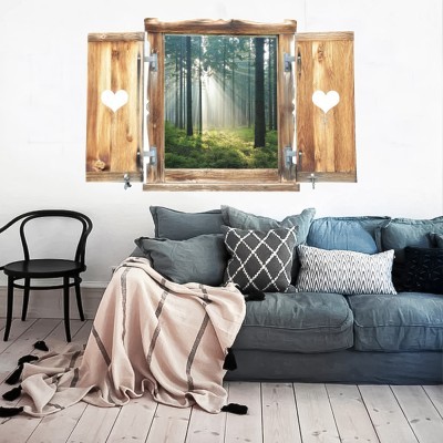 Πυκνό δάσος, 3D - Τρισδιάστατα, Αυτοκόλλητα τοίχου, 60 