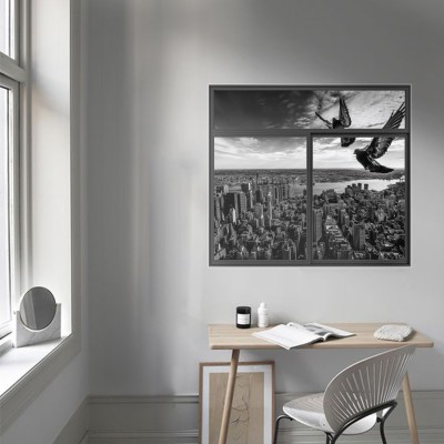 New York city skylines, 3D – Τρισδιάστατα, Αυτοκόλλητα τοίχου, 60 x 54 εκ. (49151)