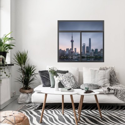 Pudong Skyline, Σανγκάη, 3D - Τρισδιάστατα, Αυτοκόλλητα