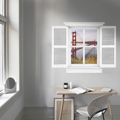 Γέφυρα του San Francisco 3D – Τρισδιάστατα Αυτοκόλλητα τοίχου 60 x 47 εκ. (49373)