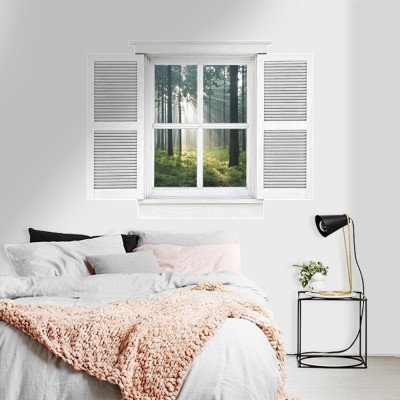 Houseart - ΣΗΜΑΝΤΙΚΟ: Σε περίπτωση διαφοράς τιμής από το κατάστημα ισχύει παντα και μόνο η τιμή του καταστήματος Ξέφωτο στο Δάσος, 3D - Τρισδιάστατα, Αυτοκόλλητα τοίχου