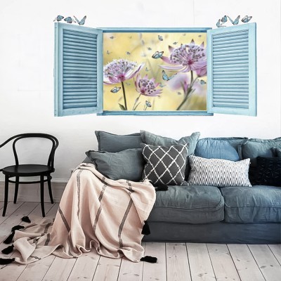 Spring Window, 3D – Τρισδιάστατα, Αυτοκόλλητα τοίχου, 60 x 30 εκ. (49361)