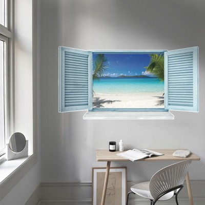 Sea View, 3D – Τρισδιάστατα, Αυτοκόλλητα τοίχου, 60 x 31 εκ. (49365)