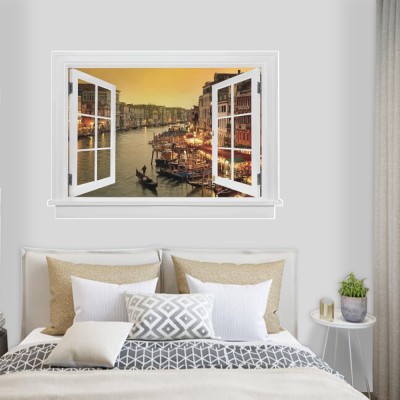 Houseart - ΣΗΜΑΝΤΙΚΟ: Σε περίπτωση διαφοράς τιμής από το κατάστημα ισχύει παντα και μόνο η τιμή του καταστήματος Βενετία, 3D - Τρισδιάστατα, Αυτοκόλλητα τοίχου, 60 x 42