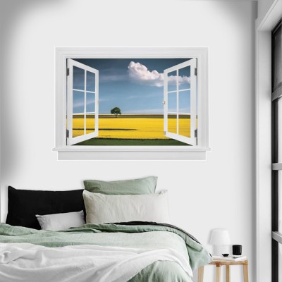 Τοπίο από το παράθυρο 3D – Τρισδιάστατα Αυτοκόλλητα τοίχου 60 x 42 εκ. (49390)