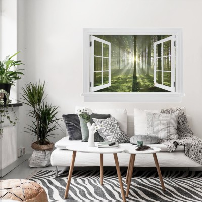 Houseart - ΣΗΜΑΝΤΙΚΟ: Σε περίπτωση διαφοράς τιμής από το κατάστημα ισχύει παντα και μόνο η τιμή του καταστήματος Μαγευτικό Δάσος, 3D - Τρισδιάστατα, Αυτοκόλλητα τοίχου,