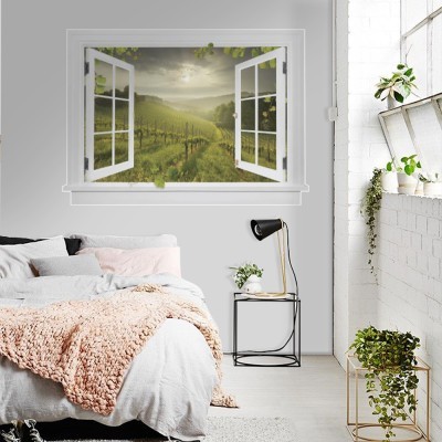 Αμπελώνες, 3D - Τρισδιάστατα, Αυτοκόλλητα τοίχου, 60 x 