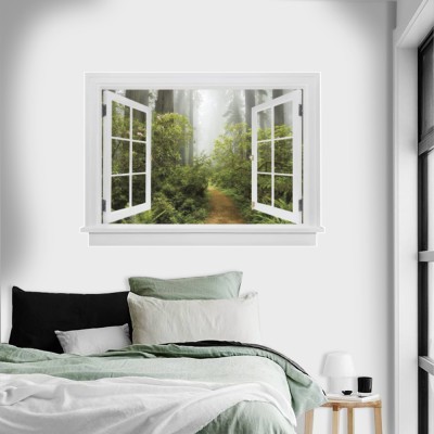 Houseart - ΣΗΜΑΝΤΙΚΟ: Σε περίπτωση διαφοράς τιμής από το κατάστημα ισχύει παντα και μόνο η τιμή του καταστήματος Μονοπάτι στο Δάσος, 3D - Τρισδιάστατα, Αυτοκόλλητα τοίχ