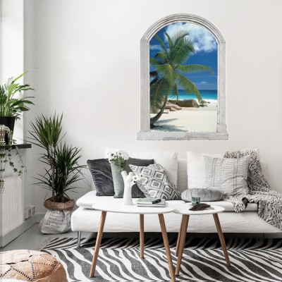 Τροπικό τοπίο, 3D - Τρισδιάστατα, Αυτοκόλλητα τοίχου, 5