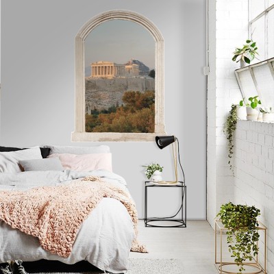 Houseart - ΣΗΜΑΝΤΙΚΟ: Σε περίπτωση διαφοράς τιμής από το κατάστημα ισχύει παντα και μόνο η τιμή του καταστήματος Ακρόπολη, Ελλάδα, 3D - Τρισδιάστατα, Αυτοκόλλητα τοίχου