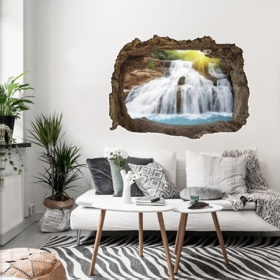 Sunlight waterfall, 3D – Τρισδιάστατα, Αυτοκόλλητα τοίχου, 60 x 45 εκ. (49443)