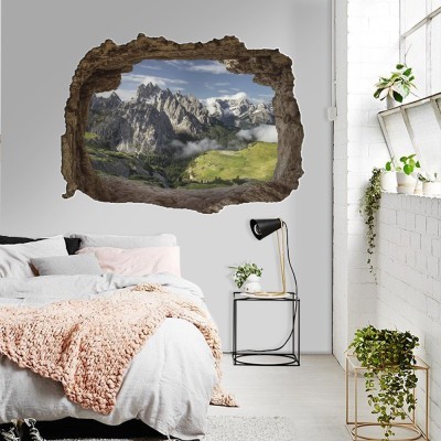 Houseart - ΣΗΜΑΝΤΙΚΟ: Σε περίπτωση διαφοράς τιμής από το κατάστημα ισχύει παντα και μόνο η τιμή του καταστήματος Άλπεις, 3D - Τρισδιάστατα, Αυτοκόλλητα τοίχου, 60 x 45