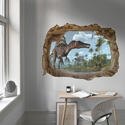 Δεινόσαυρος 3D – Τρισδιάστατα Αυτοκόλλητα τοίχου 60 x 45 εκ. (49493)