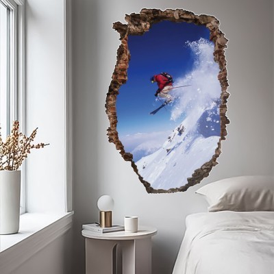 Χιονισμένο Τοπίο 3D – Τρισδιάστατα Αυτοκόλλητα τοίχου 50 x 74 εκ. (49657)