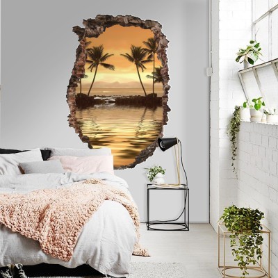 Houseart - ΣΗΜΑΝΤΙΚΟ: Σε περίπτωση διαφοράς τιμής από το κατάστημα ισχύει παντα και μόνο η τιμή του καταστήματος Ηλιοβασίλεμα στους Φοίνικες, 3D - Τρισδιάστατα, Αυτοκόλ