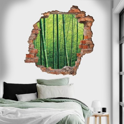 Δάσος με Bamboo 3D – Τρισδιάστατα Αυτοκόλλητα τοίχου 50 x 50 εκ. (49666)