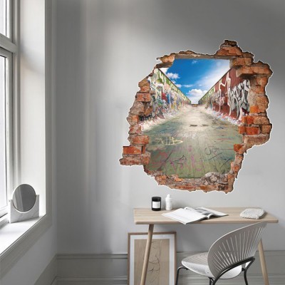 Γκράφιτι, 3D - Τρισδιάστατα, Αυτοκόλλητα τοίχου, 50 x 5