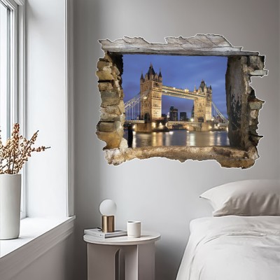 Γέφυρα του Λονδίνου 3D – Τρισδιάστατα Αυτοκόλλητα τοίχου 60 x 47 εκ. (49507)