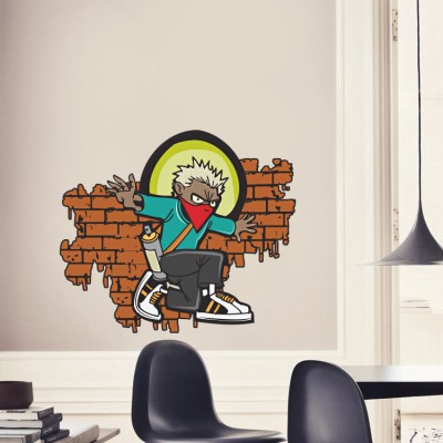 Άντρας, 3D - Τρισδιάστατα, Αυτοκόλλητα τοίχου, 51 x 44 