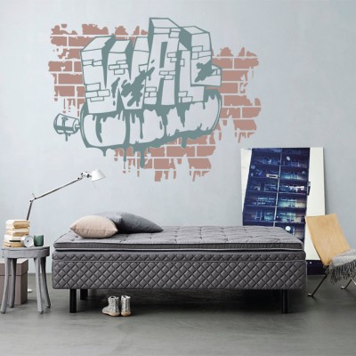 Γκράφιτι Wall, 3D - Τρισδιάστατα, Αυτοκόλλητα τοίχου, 5