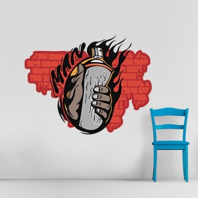 Σπρέι, 3D - Τρισδιάστατα, Αυτοκόλλητα τοίχου, 52 x 41 ε