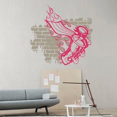 Fire Σπρέι Street art Αυτοκόλλητα τοίχου 42 x 50 cm (441)